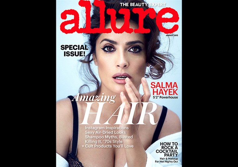 Salma Hayek Goes Naked for Allure Cover